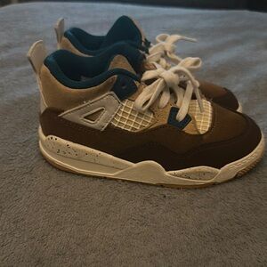 Jordan Brown and Blue Sneakers with Suede Finish